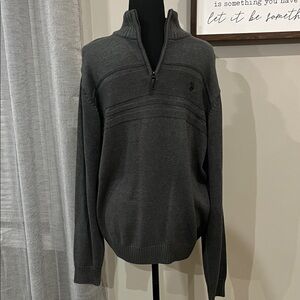 U.S. Polo Assn. Dark Gray Zip-Up Sweater